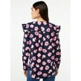 thumbnail image 3 of Free Assembly Women's Button Shoulder Blouse with Long Sleeves, 3 of 6