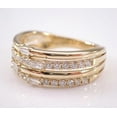 thumbnail image 5 of 2.00Ct Round Cut Simulated Diamond Multi Row Women's Wedding Band Ring 14K Yellow Gold Plated 925 Silver For Her, 5 of 5