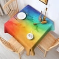 thumbnail image 2 of Rainbow Tie Dye Ink Pattern Square Tablecloth,Waterproof Square Table Cover,Wipeable Spillproof Washable Table Cover for Home Kitchen Party Decor 42"X42"(107x107cm), 2 of 6