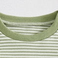 thumbnail image 4 of Kaprioy Toddler Boys Summer Clothes Short Sleeve Waffle Embroidery Striped T-Shirt Shorts 2Pcs Clothes Set 6 12 18 Months 2 3 4 5 T, 4 of 6