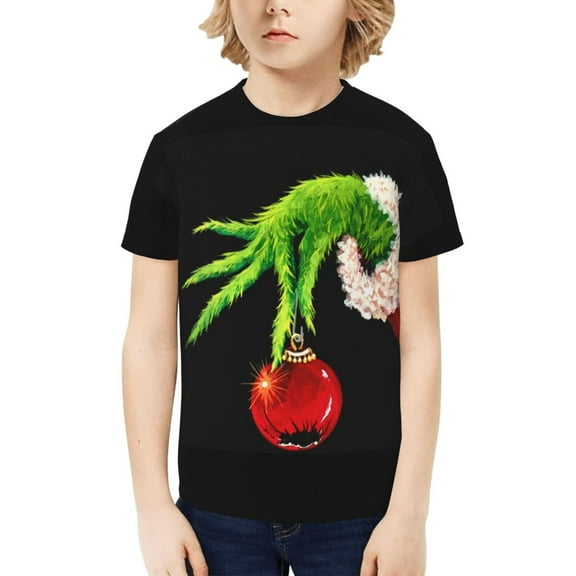The Grinch Kids T-Shirt 3D Printed Graphic T-Shirts Boys and Girls Short Sleeve Shirts for Youth Kids X-Small