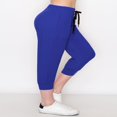 thumbnail image 3 of Pantalon de Jogging Capri Léger pour Femmes avec Poches en Forme de Côtelette de Porc Noir P, 3 of 5