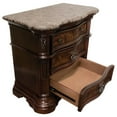 thumbnail image 2 of Best Master Barney's Traditional 5-Piece Eastern King Set in Walnut w/Marble Top, 2 of 4