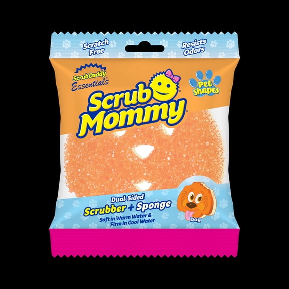 Scrub Mommy Essentials Pets Dog - Scratch-Free Multipurpose Dish Sponge - BPA Free & Made with Polymer Foam - Stain & Odor Resistant Kitchen Sponge (1ct)