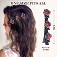 thumbnail image 3 of 4PCS Satin Fabric Hair Bands, Sparkling Crystal Stone Braided Hair Clips, Braided Hair Clips with 3 Small Clips, Crystal Braided Clips with Rhinestones, Rhinestone Hair Clips for Women Girls, 3 of 5