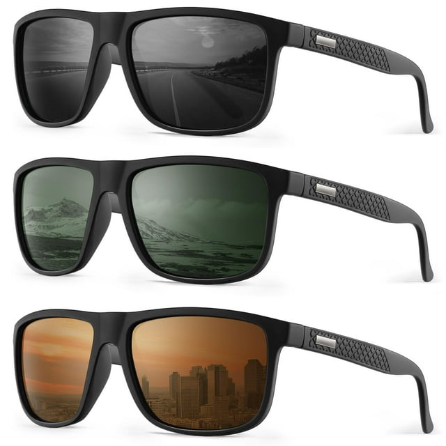 Gafas de Sol Polarizadas Retro Cuadradas CIFOYA UV400 para Hombre