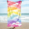 thumbnail image 6 of Utoimkio Microfiber Oversized Beach Towel 55"x27.5" Extra Large Thin Lightweight Sand Free Soft Bath Towels Travel Swim Yoga Gym Camping for Adults Women Men Beach Essentials Gift, 6 of 9