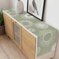 thumbnail image 4 of Geometric Table Runner - 70 Inch Long, Kitchen Dining Table Runner Dresser Scarves, Abstract Sage Green White Boho Circle Dot Farmhouse Decor for Coffee Tables Wedding Party Banquet, 4 of 8