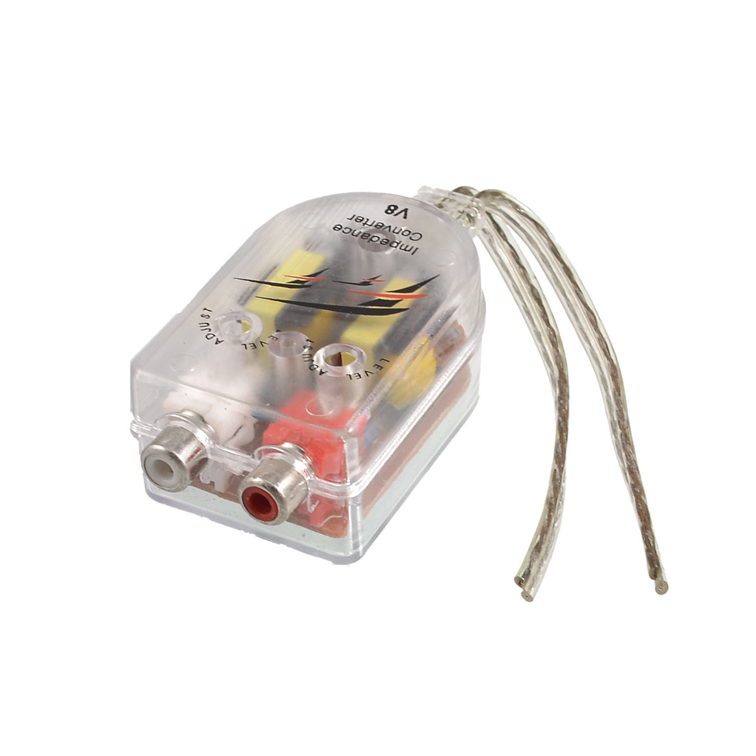 Vehicles Auto Car High to Low Impedance Converter Adapter Speaker to RCA Line