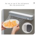 thumbnail image 3 of Hxlamzoo Plastic Film Cutter Magnetic Suction Refrigerator Household Wall Mounted Kitchen Tear Large Roll Disposable Plastic Film Cutting Box, 3 of 6