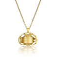 thumbnail image 1 of Expanding 4 Photo Lockets Necklace Gold Ball Angel Wing Pendant, 1 of 5