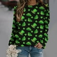 thumbnail image 2 of WXLWZYWL Trendy Sweatshirts For Women 2023 Women Classic St. Patrick Print Crewneck Long Sleeve Loose Sweatshirt Tops, 2 of 5