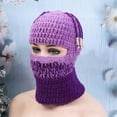 thumbnail image 4 of QUSENLON Knit Balaclavas Winter Balaclavas SkiMask Knitted Beanies Hat Dreadlocks Ski Balaclavas Cycling Balaclavas Hooded Hat, 4 of 15