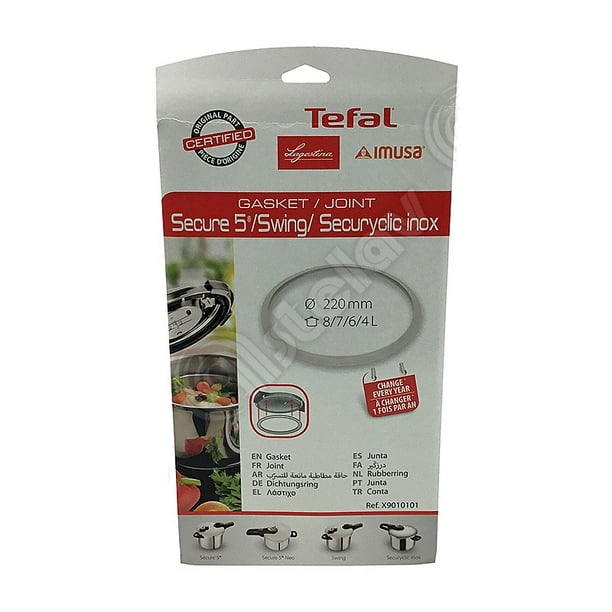Tfal X90101 Seal Secure 5 Gasket for Stainless Steel Pressure Cooker