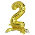 thumbnail image 3 of BalsaCircle 27" Gold Number 2 Mylar Foil Plain Standing Balloons Birthday Party Decorations, 3 of 6