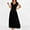 Black, variant on Women's Summer Flowy Maxi Dress Casual Cap Sleeve V Neck Smocked Beach Summer Dress for Women Short Pantsuit for Women Women Long Dresses Summer