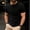 Black, variant on Men's Short Sleeve Henley Shirt with Button Placket Solid Color Casual Tops Mens Summer Fitted T Shirts for Comfortable Wear