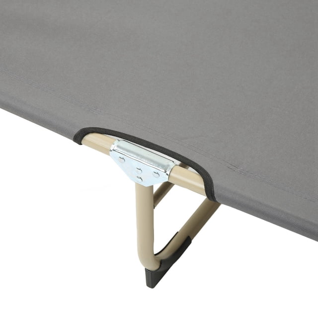 Chaise Longue, Fauteuil Inclinable Simple en Fer, Chaise Longue Pliante Inclinable, Chaise-Lit de Camping, Lit Pliant, Chaise Longue de Patio, Chaise Longue d'Extérieur avec Oreiller pour