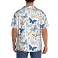 thumbnail image 3 of Gukieu Butterfly Print Men's Short-sleeved Shirts, Button-down Pocket Shirts, T-shirts, Beach Vacation Travel Summer Clothing-Small, 3 of 5
