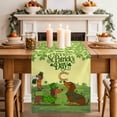 thumbnail image 4 of Yellow St. Patrick's Day Cotton Linen Table Runner for Dining Kitchen, Green Lucky Clovers Dog Wedding Outdoor Party Tablerunners Decoration, Dresser Scarf Coffee Tablecloth Runners 13x60 Inches, 4 of 9