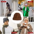 thumbnail image 4 of Sonducket Sombrero de hilo de punto de invierno Gorras de cabeza corta Hombres Mujeres Sombreros Senderismo Café Type3 NO3, 4 of 6