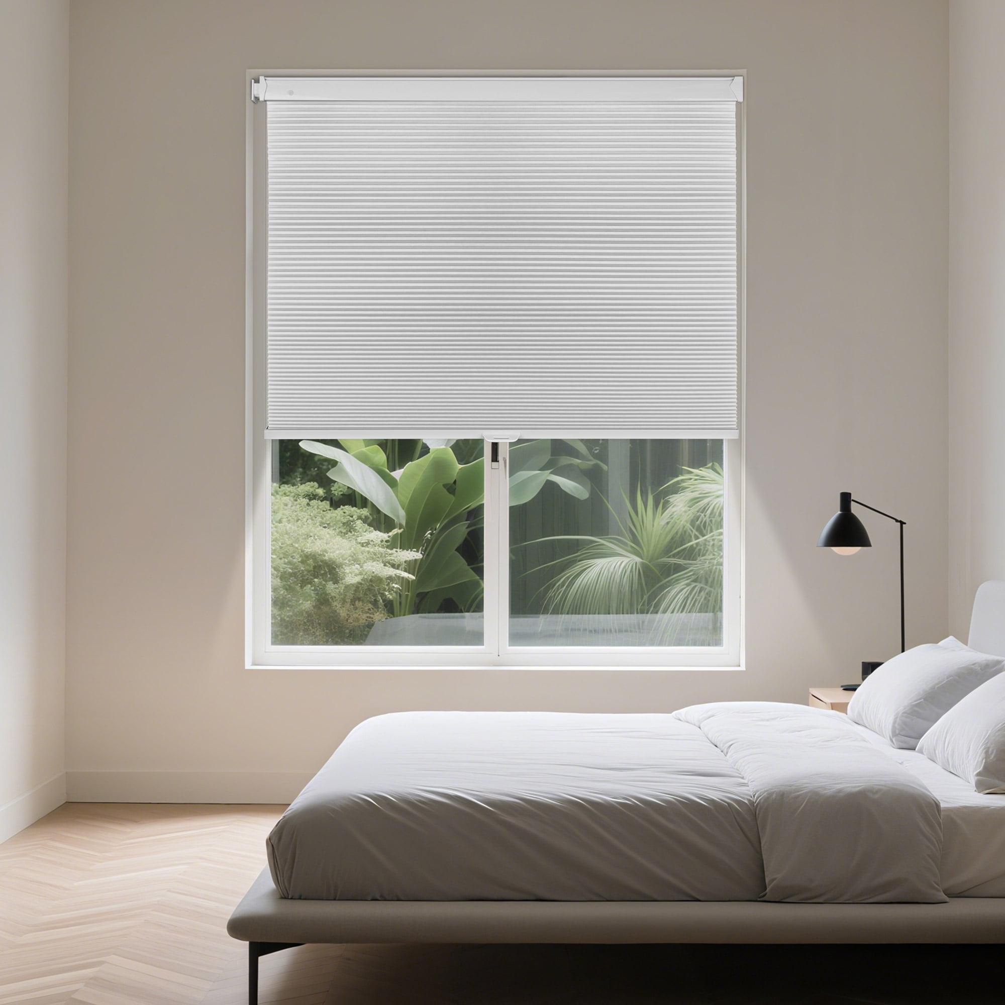 Allesin Zen Cordless Blackout Cellular Shades,Blackout Light Blocking Thermal Insulation Blinds for Windows White, 24" x 36"