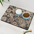 thumbnail image 2 of Paisley Boho Design Dog Food Mat - Elegant Classic Pet Feeding Pad - Non-Slip and Absorbent for Food and Water Spills, 2 of 4