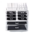 thumbnail image 4 of DEELLEEO Transparent plastic cosmetic storage rack set of 3 (6 small drawers + 2 large drawers) SF-1122-1, 4 of 5