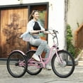 thumbnail image 3 of MOONCOOL 24" Electric Tricycle for Adults, 350W 36V 7 Speeds Electric Trike, 3 Wheels Adult Electric Tricycle Bicycle with Large Basket & Tool Kits, 3 of 11