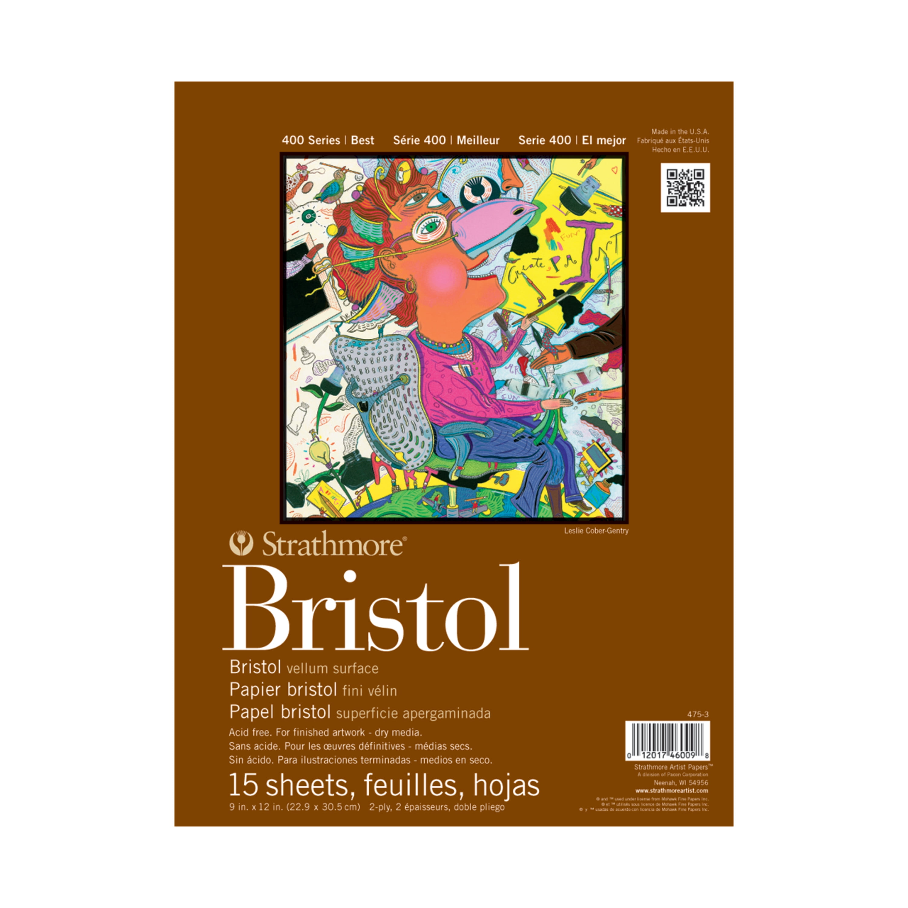 Strathmore Bristol Paper Pad, 400 Series, Vellum, 11" x 14"" Walmart