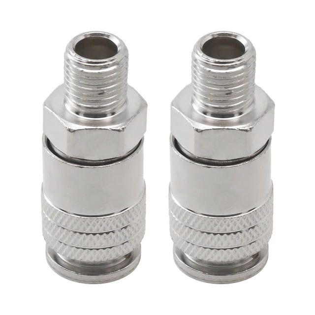 2Pcs Pneumatic Fitting Eu Pneumatic Connector G1/4 Male Thread Pneumatic Fitting Quick Release Coupling Air Hose Fitting