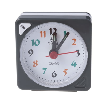 WRISTBIQUE Portable Quartz Desk Clock Lightweight Grey Time Display for Home Office Use