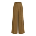thumbnail image 6 of DPTALR Women's High Waist Double Button Wide Leg Pants,Khaki,Women's Plus Size XXL, 6 of 8