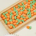 thumbnail image 4 of 80Pcs Mini Carrot Cabochons Resin Easter Carrot Embellishments Vegetables Ornaments Decorative Bunny Carrots Carrot Flatbacks Ornaments for Home Kitchen Party DIY Decor, 4 of 6