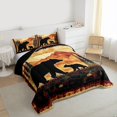 thumbnail image 3 of Manfei Safari Bear Queen Comforter Set,Jungle Animal Bedding Sets,Country Farmhouse Bedding Comforter Set For Boys Teens,Microfiber Bedroom Decor Reversible,3 Pieces, 3 of 8