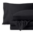 thumbnail image 5 of Bare Home Washed Sheet Set - Premium 1800 Collection - Deep Pocket - 4 Piece - Queen, Black, 5 of 8