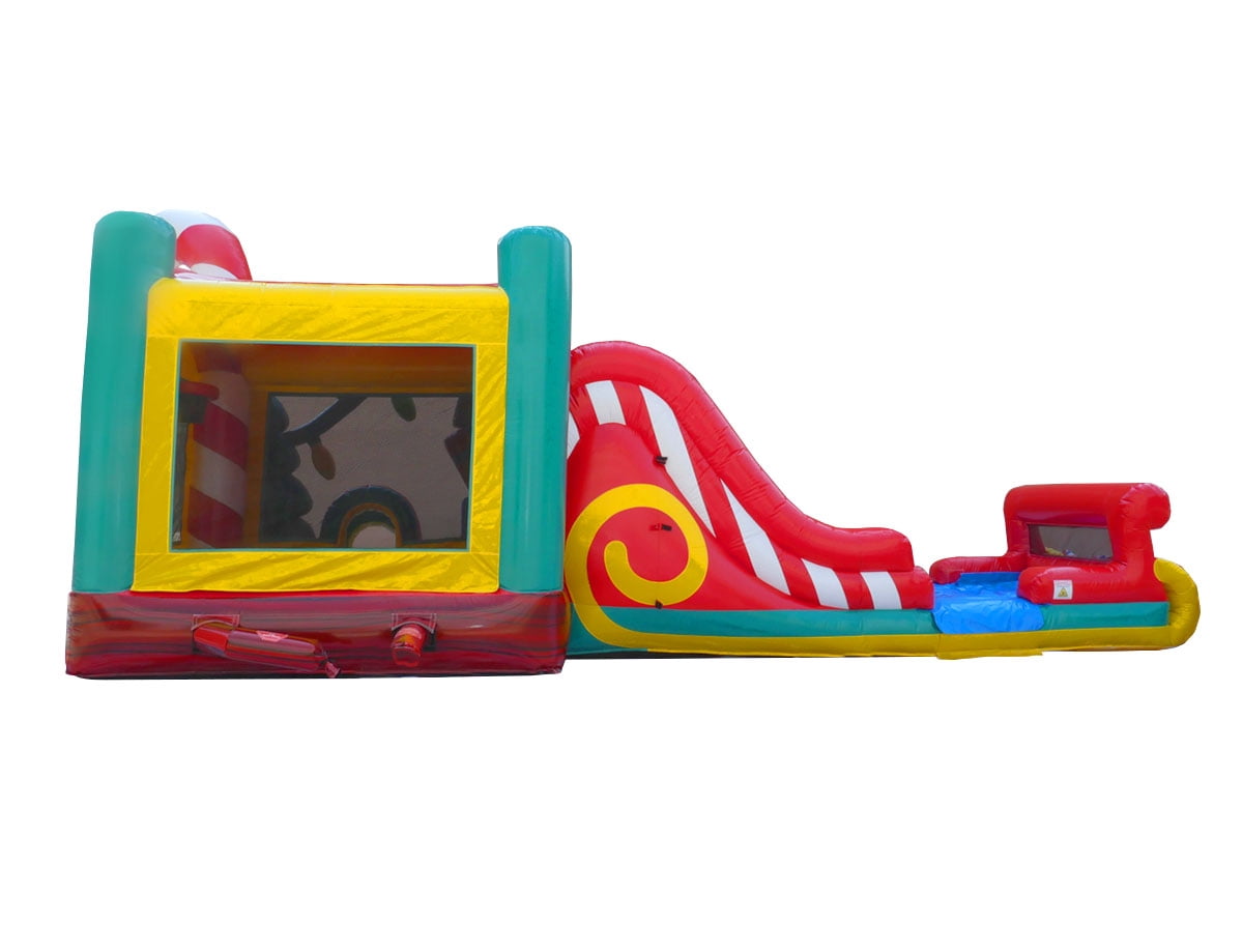 TentandTable Mega Dual Lane Inflatable Water Slide Bounce House Combo with Blower, Christmas