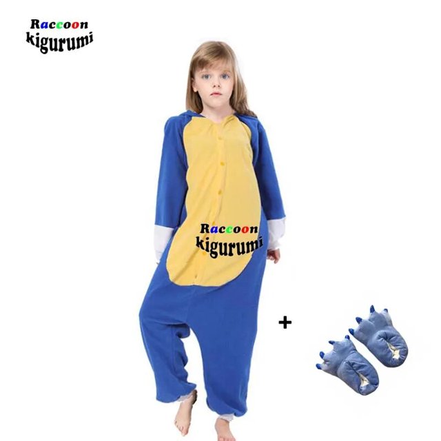 Kids Blue Animal Cartoon Pajamas Women Cosplay Onesies Girl Halloween Party Pijama Raccoon Kigurumi Boy Fine Birthday Present