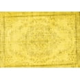 thumbnail image 1 of Ahgly Company Machine Washable Indoor Rectangle Persian Yellow Traditional Area Rugs, 2' x 4', 1 of 4