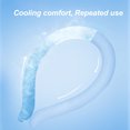 thumbnail image 5 of YAHHU Neck Cooling Tube Wearable Cooler Wrap Reusable Ice Ring for Summer Heat Relief Outdoor Sports Fever Hot Flashes Long Lasting Safe Fit Blue 10.23 Inches / 26 cm, 5 of 9