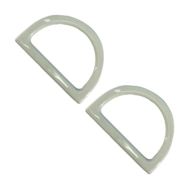 2Pcs Women Purse Handles Belt Replacement DIY Handmade for Purse Making Handles Replacement Tote Purse Making white D shape