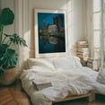 thumbnail image 4 of Columbus at Night - Columbus Ohio Photography Cityscape Nightlife Architecture Skyline Modern Art Oak Framed Wall Art Print 12 x 16 inches, 4 of 12