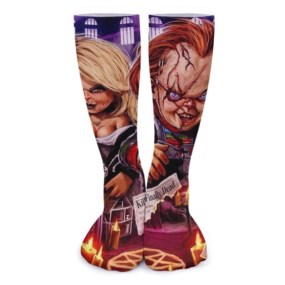 Bride of Chucky Thick Stockings for Men Women Durable Comfort Calf Socks Soft Casual Crew Socks 15.7inches