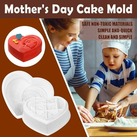 

Household Items! WQQZJJ Kitchen Essentials Mother s Day Love Birthday Silicone Cake Mold DIY Heart Shaped Mold Gifts On Clearance