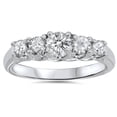 thumbnail image 1 of 1ct Graduated Five Stone Diamond Ring 14K White Gold, 1 of 4