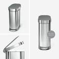 thumbnail image 6 of simplehuman 45 Liter / 12 Gallon Slim Hands-Free Kitchen Step Trash Can, Brushed with Plastic Lid, 6 of 6