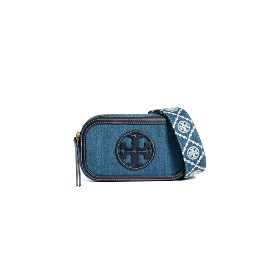 Tory Burch Women's Miller Denim Mini Crossbody Bag, Denim Multi, One Size