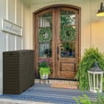 thumbnail image 2 of Devoko Outdoor Hideaway Resin Dual Trashcan 61  Gallon Patio Wastebin with Lid and Drip Tray, Use in Backyard, Deck or Kitchen, Taupe, 2 of 7