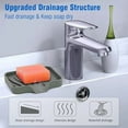 thumbnail image 6 of Qnjujn Silicone Bathroom Soap Dishes with Drain Spout-Bathroom and Kitchen Sink Organizer, Sponge Holder, Dish Soap Tray, for Dispenser, Scrubber, Bottle, Cup on Sink or Counter Gray, 6 of 6