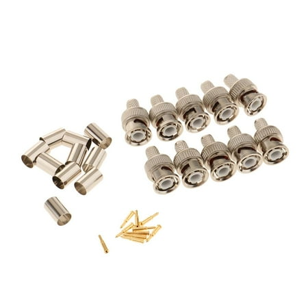 10-Pack Professional bnc on Connectors for Coaxial Cables price history on PriceWatchPro